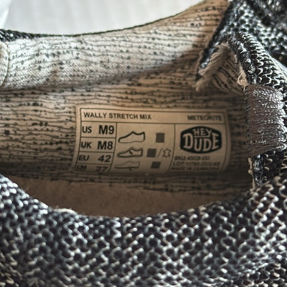 Hey Dude Wally Stretch Mix Marled Gray Slip On - Picture 8 of 8